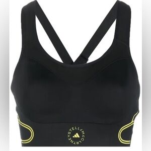 NWT ADIDAS by STELLA McCARTNEY TruePace Sports Bra High Support Black XLDD